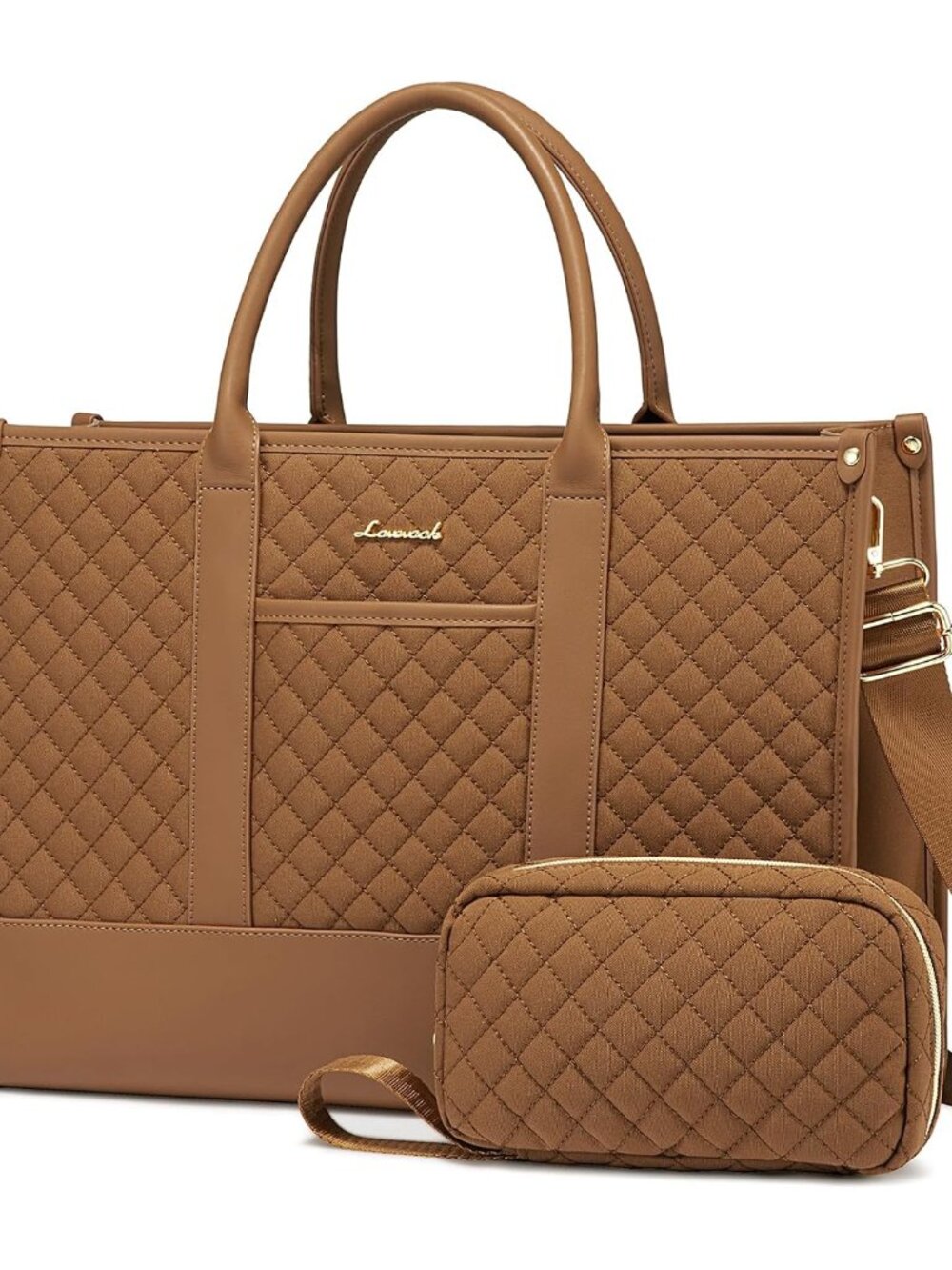 Laptop Bags for Women, 15.6 inch Waterproof Work Tote Bag with Clutch, Professio